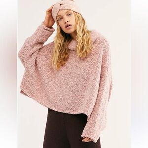 Free People Blush Cowl Neck Sweater